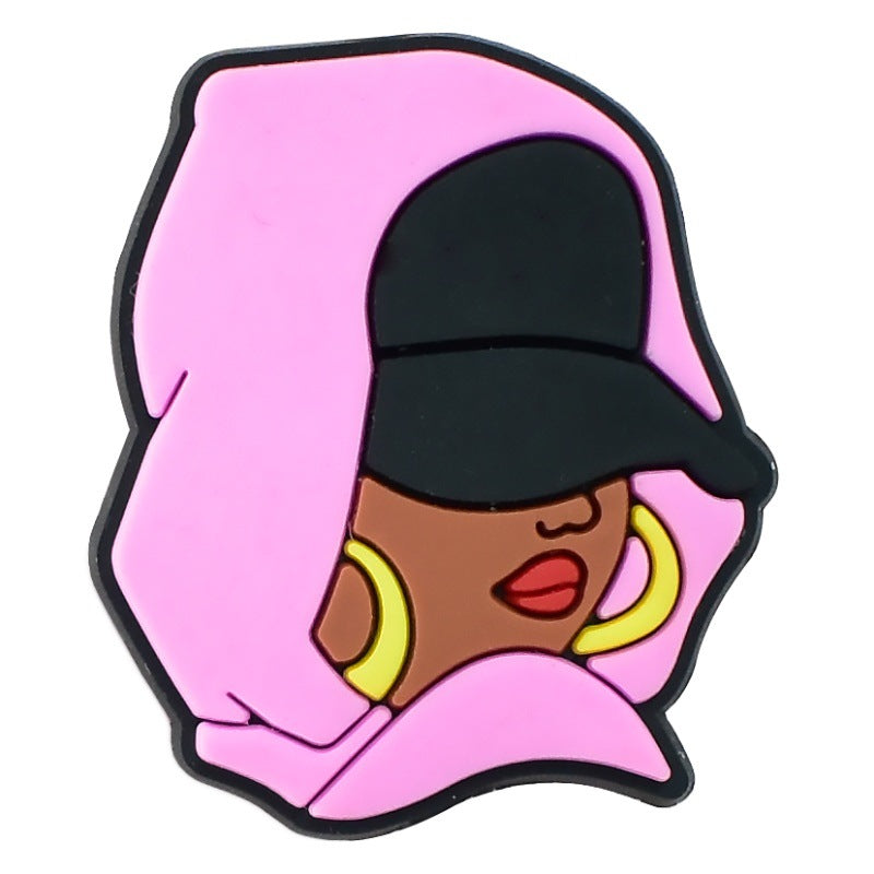 Wholesale  Random 100pcs  Black Girl Cartoon Ballpoint Pen Handmade Beads